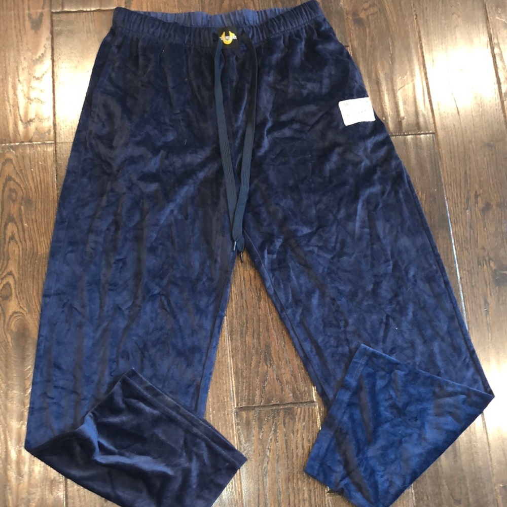 True religion navy blue velour sweatpants size medium loungewear